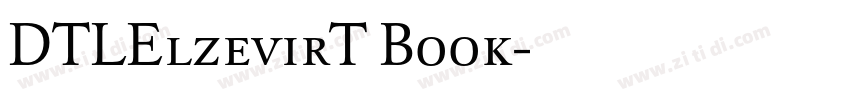 DTLElzevirT Book字体转换